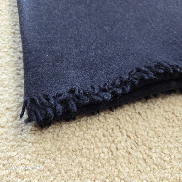 Cashmere {{THICK}} Felted Scarf Black - Picture 15 of 16